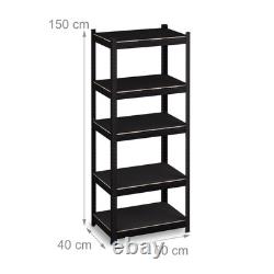 Heavy Duty Shelving Utility Rack 5 Shelves Garage Storage max. 1250 kg Metal