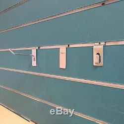 Heavy Duty Shop Retail Wooden Slatwall Shelves, plus brackets & 3 types of hook