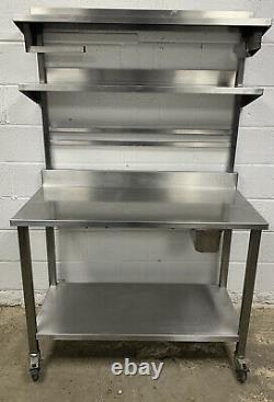 Heavy Duty Stainless Steel Preparation Unit With Shelves 1200 MM Wide £200 + Vat