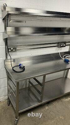 Heavy Duty Stainless Steel Preparation Unit With Shelves 1800 MM Wide £300 + Vat