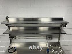 Heavy Duty Stainless Steel Preparation Unit With Shelves 1800 MM Wide £300 + Vat