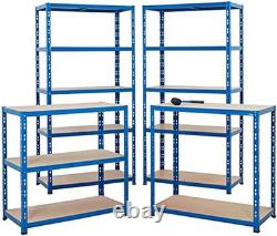 Heavy Duty Steel Garage Shelving 5 Tier 1000kg Blue 179x90x45cm Storage