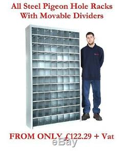 Heavy Duty Steel Pigeon Hole Parts Storage Shelving Racking Removable Dividers