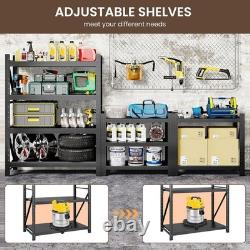 Heavy Duty Steel Shelving Garage Racking Unit 4-Tier Adjustable 250KG Per