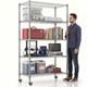 Heavy Duty Steel Storage Shelving 5-tier Utility Shelving Unit Steel Wire Rack S