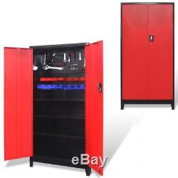 Heavy Duty Steel Tool Cabinet Workshop Storage Chest Tool Box with Shelves&Door