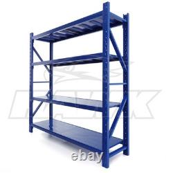 Heavy Duty Steel Warehouse Racking Shelving Unit Single Bay 180kg Storage Rack