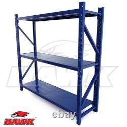 Heavy Duty Steel Warehouse Racking Shelving Unit Single Bay 300kg Storage Rack