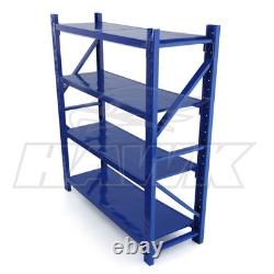 Heavy Duty Steel Warehouse Racking Shelving Unit Single Bay 350kg Storage Rack