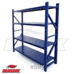 Heavy Duty Steel Warehouse Racking Shelving Unit Single Bay 350kg Storage Rack