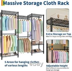 Heavy Duty Storage Clothes Rail Rack Garment Hanging Stand Open Wardrobe Shelf