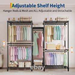 Heavy Duty Storage Clothes Rail Rack Garment Hanging Stand Open Wardrobe Shelf