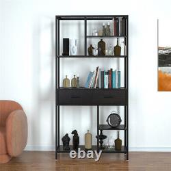 Heavy Duty Tall Wooden Freestanding Bookcase Storage Unit Deep Shelf with Drawer