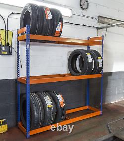 Heavy Duty Tyre Racking 1800mm H x 1800mm W x 450mm D 3 Level tyre racking