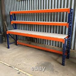 Heavy Duty Warehouse Packing Bench (2400mm X 750mm) With Shelves