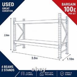 Heavy Duty Warehouse Pallet Racking / Shelving Used £100 Per Set