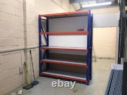 Heavy Duty Warehouse Racking Garage Shelving Metal Decks holds 300kg Height 3m