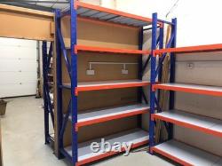 Heavy Duty Warehouse Racking Garage Shelving Metal Decks holds 300kg Height 3m