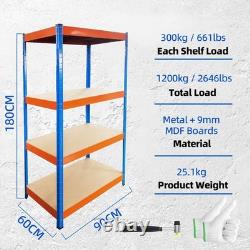 Heavy Duty Warehouse Racking Shelving Storage Garage Workshop 1600KG Capacity
