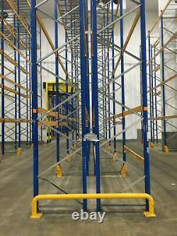 Heavy Duty Warehouse Shelving Pallet Racking With Mesh Shelves (lot Of 6 Bays)