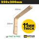 Heavy Duty Wooden Plywood Shelf Support Brackets Beech Shelf Bracket 11mm Thick