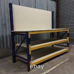 Heavy Duty Workbench With Shelves And Backboard 1500mm Wide X 750mm Deep