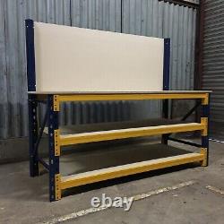 Heavy Duty Workbench With Shelves And Backboard 2700mm Wide X 750mm Deep