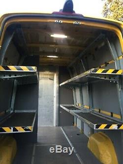 Heavy duty foldable van shelving, ex-DHL, six shelves with racks