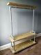 Heavy Duty Industrial Clothes Rail (double Base With Top Shelf)