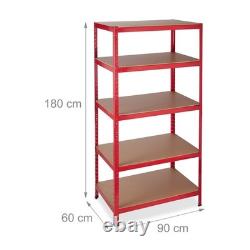 Heavy-duty shelving unit Modular Shelf System 5-Tier Organiser Adjustable
