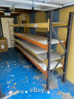 Heavy duty warehouse shelving units, Industrial commercial racking bays X 2 sets