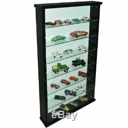 High Quality Heavy Duty Glass Shelves Display Cabinet (Color Black)