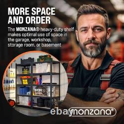 Industrial 5-Tier Storage Shelves Freestanding Heavy Duty 875KG Load Black