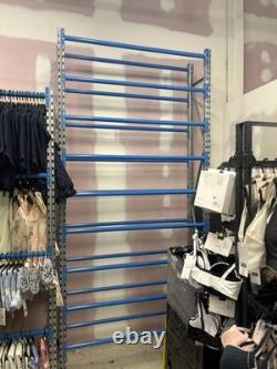 Industrial Garment Racking Unit 18 Hanging Rails Heavy Duty