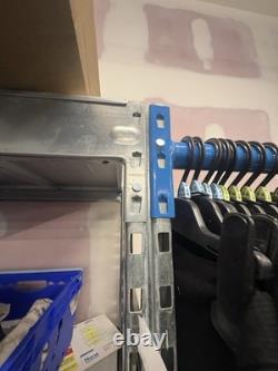 Industrial Garment Racking Unit 18 Hanging Rails Heavy Duty