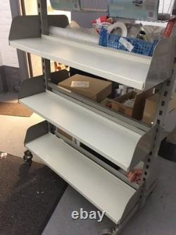 Industrial Heavy Duty 2 Bay Double-Sided Rollaway 1700mm High with Flat Shelve