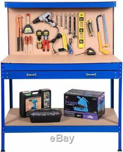 Industrial Metal Workbench Garage Tool Box Workshop Table Shelf Drawer 3 Colors
