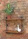 Industrial Pipe Shelving Wall Mounted Rustic Floating Shelf 2 Shelves Storage