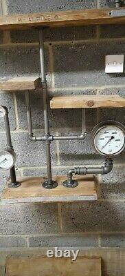 Industrial Retro Quirky Steampunk Shelf With Gauges