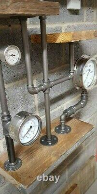 Industrial Retro Quirky Steampunk Shelf With Gauges