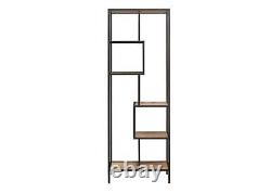 Industrial Shelving Unit Birlea Urban Chic Tall Bookcase Rustic Metal Wood