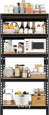 Industrial-Style Heavy Duty 5-Tier Shelves Boltless Assembly, 150kg Max
