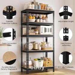 Industrial-Style Heavy Duty 5-Tier Shelves Boltless Assembly, 150kg Max