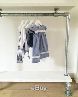 Industrial Style Kids Clothes Rail with Shelf / Wardrobe / Storage Solution