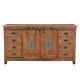 Industrial Vintage Sideboard Sliding Doors Mango Wood 8 Drawers