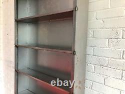 Industrial raw metal bookcases. Hand made heavy duty steel shelving display case