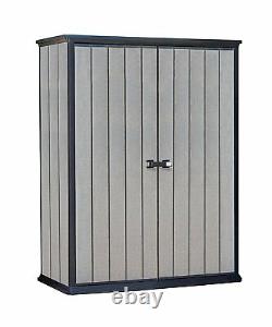 Keter High Plus Store Outdoor Storage Shed Plastic Garden Storage With 2 Shelves
