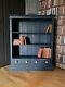 Large Freestanding Painted Chunky Pine Display Bookcase With Storage Drawers Vgc