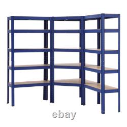 Large Garage Racking 3 Bays Shelving Unit Boltless Heavy Duty Shelf Shed Storage