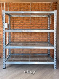 Large Heavy 2m Duty Metal Garage Racking Shelving Unit Homebase Steel Storage